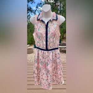 Pink and White Floral Dress